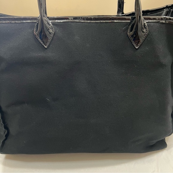Victoria's Secret Black Fifth Avenue New York Tote Gold Chain Accents - Picture 8 of 16